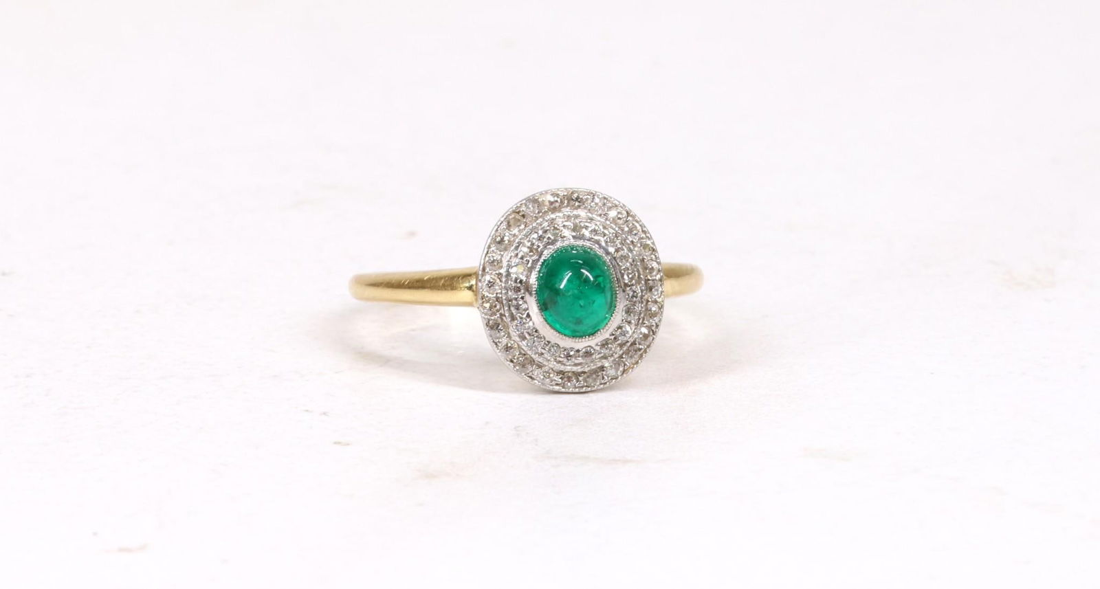 14k YG Emerald and Diamond Ring (1 of 4)