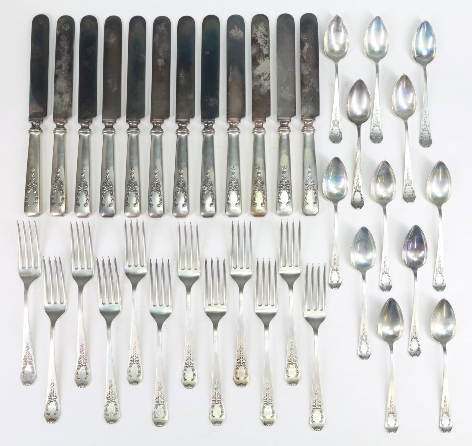 Whiting "Madam Jumel" Sterling Silver Flatware Luncheon Service for 12 (1 of 11)