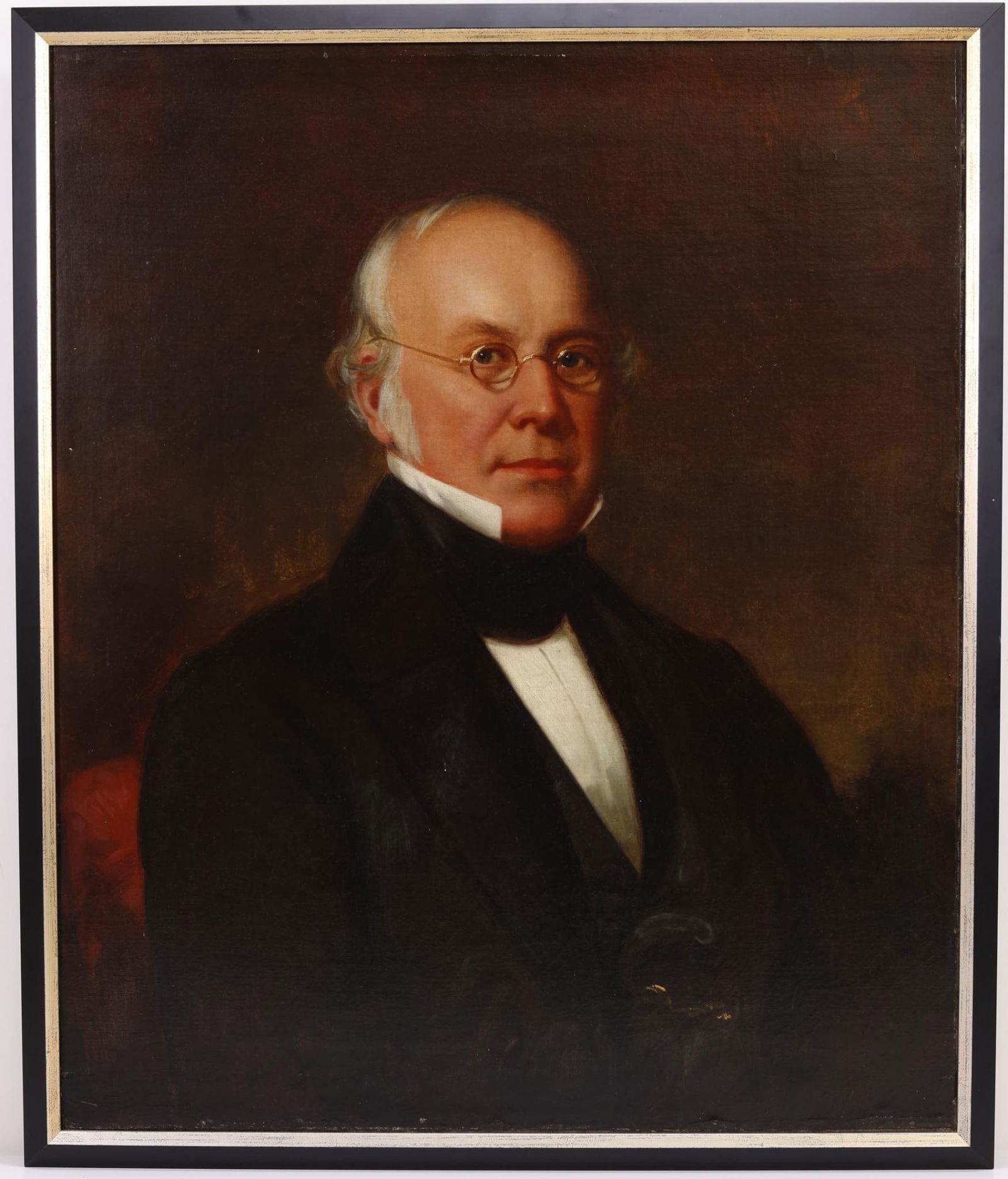 Samuel Bell Waugh (1814 - 1885): Oil on canvas, "Portrait of John Alexander Brown" 30.5”h x 25.5”w and 32”h x 26.75”w framed