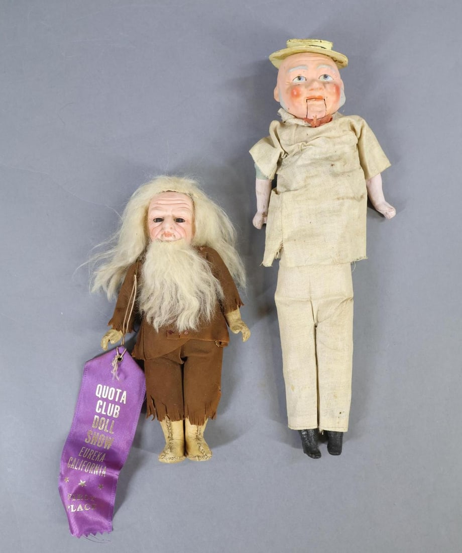GERMAN BISQUE CHARACTER DOLL/OTHER. (1 of 9)