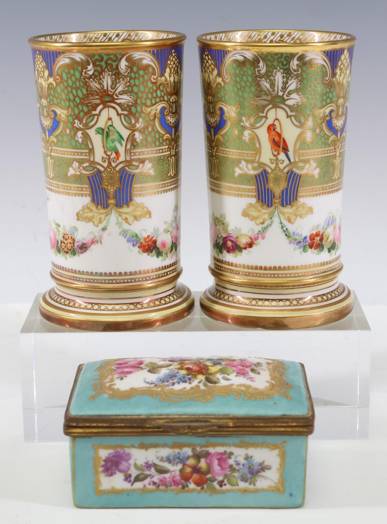 Continental Porcelain Vases and Box (1 of 12)