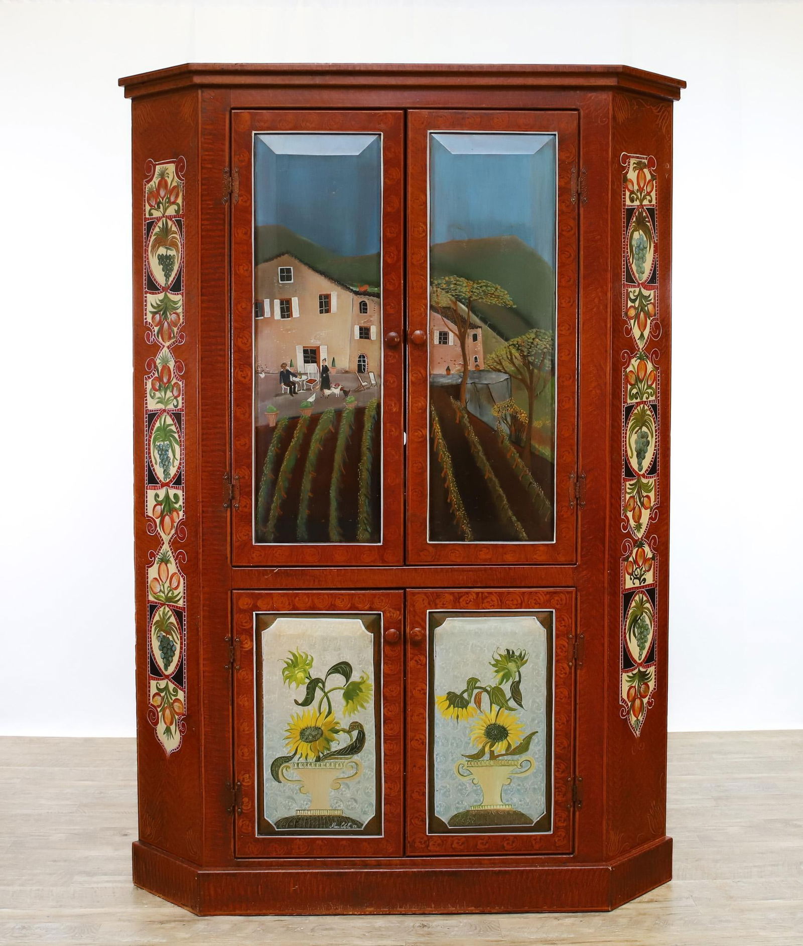 Marie Collette Paint Deocorated Corner/Media Cupboard (1 of 18)