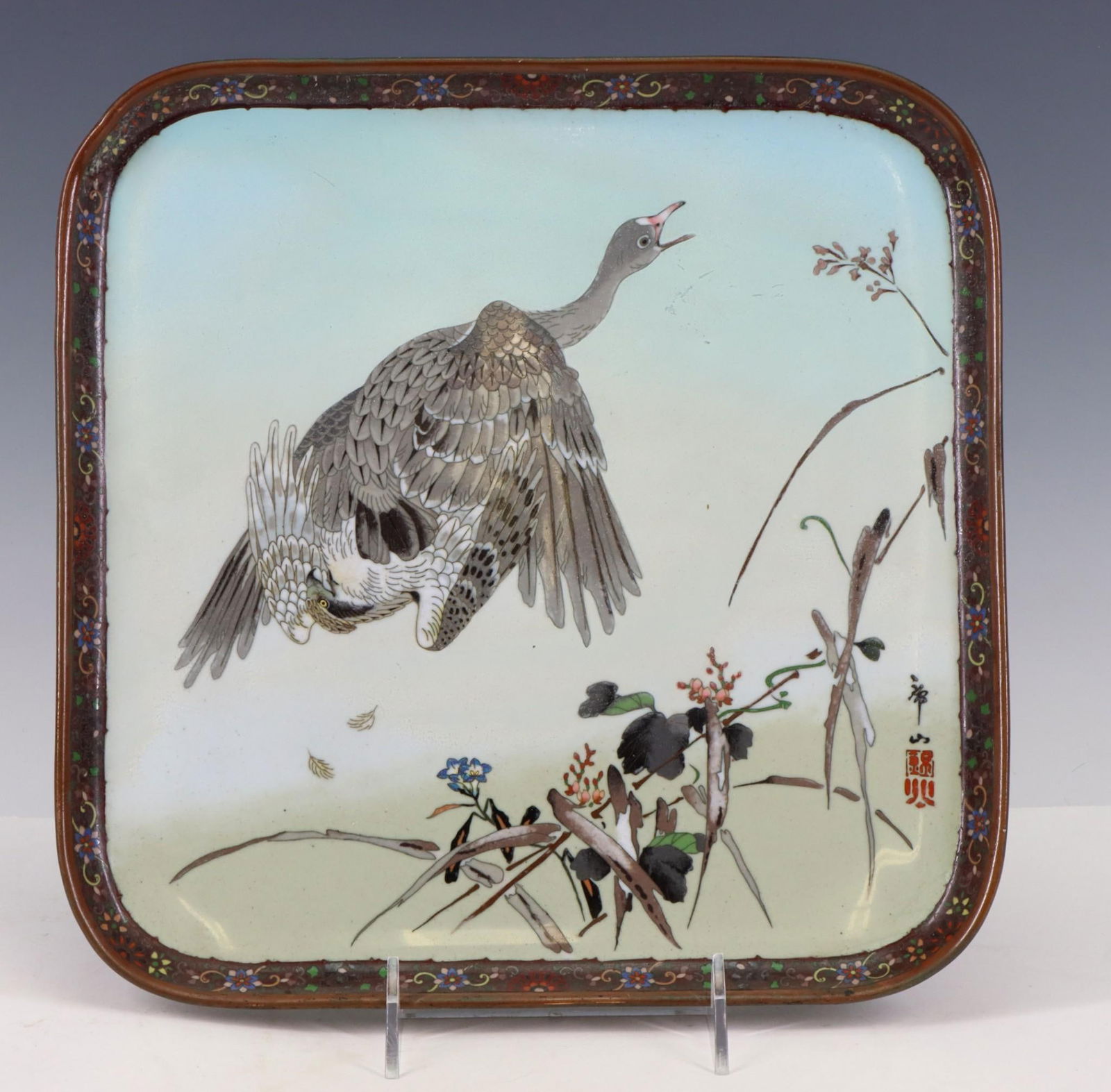 Teizan Japanese Cloisonne Tray (1 of 8)