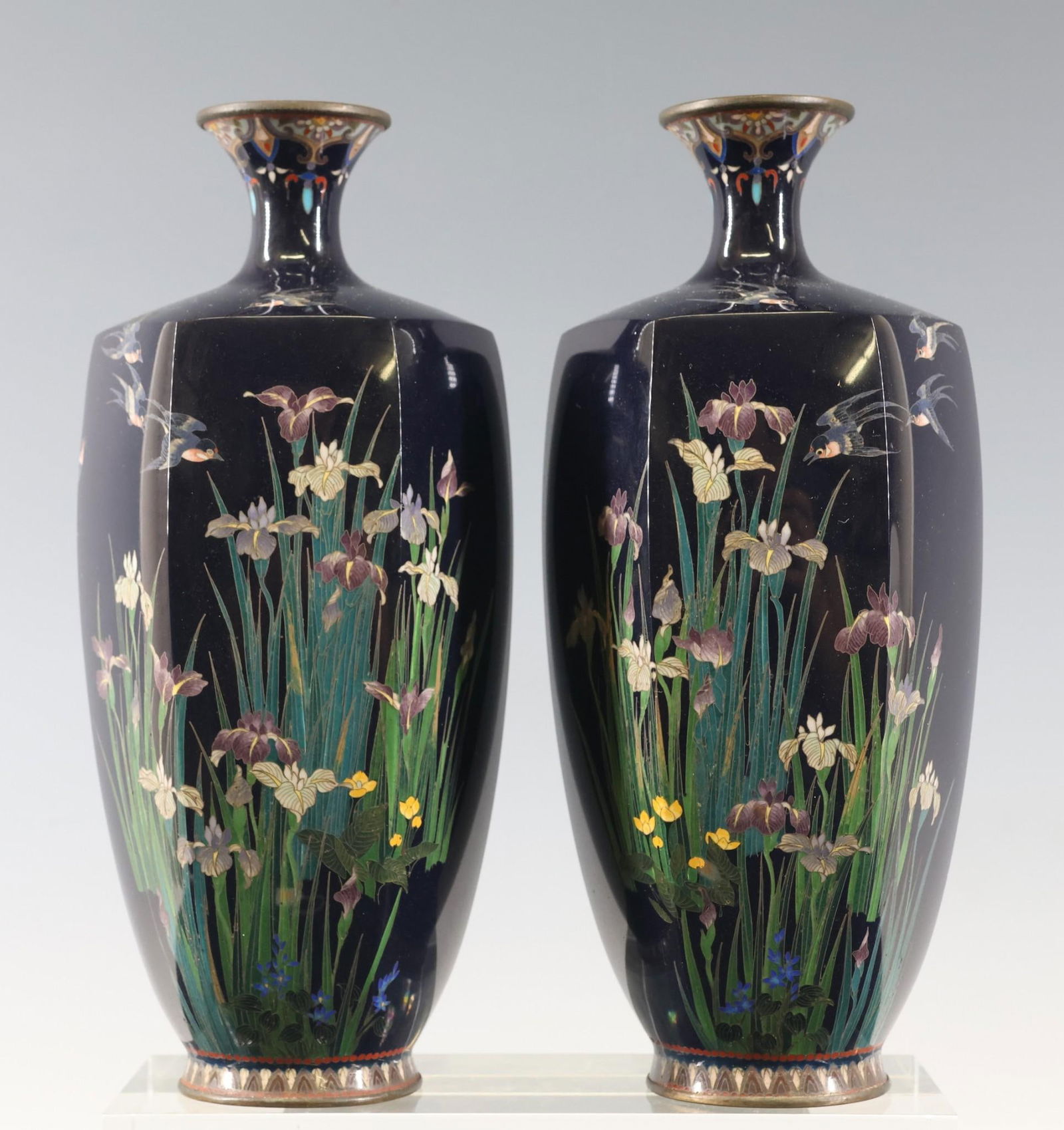 Ota Tameshiro Japanese Cloisonne Vases (1 of 8)