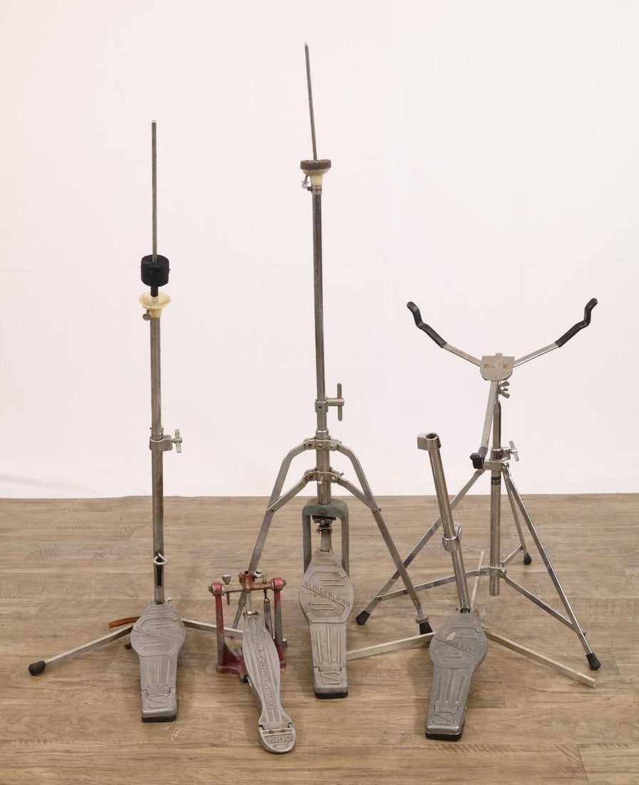 Lot of 5 Slingerland Stands and Pedal (1 of 12)