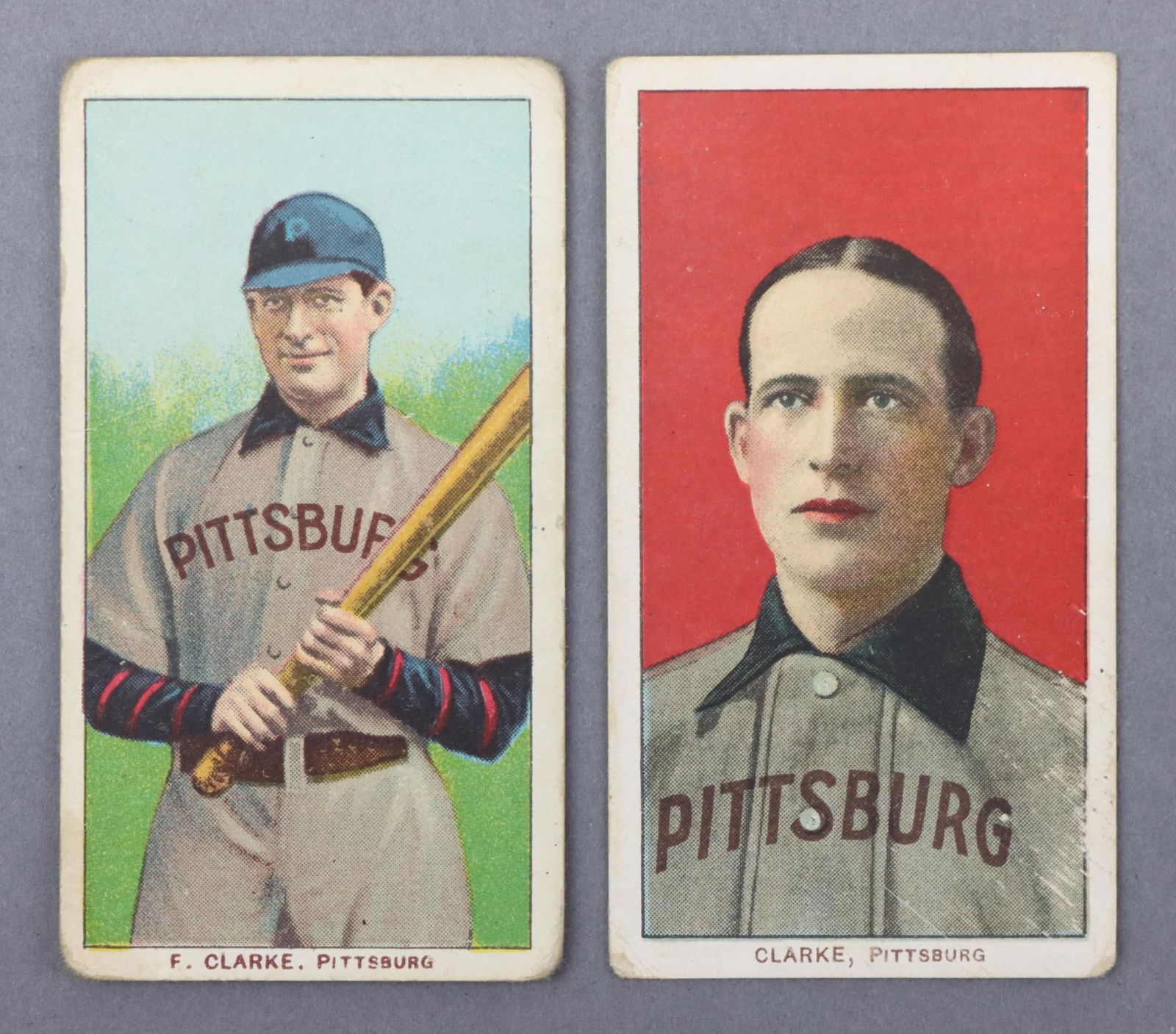 (2) 1909-11 Piedmont Fred Clark Baseball Tobacco Cards (1 of 13)
