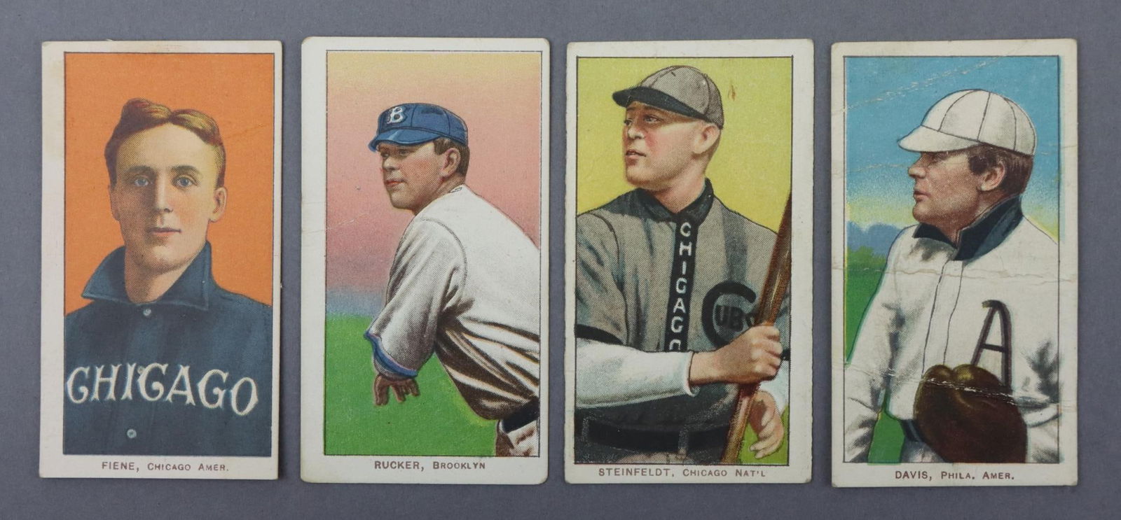 (4) 1909-11 T206 Piedmont Baseball Tobacco Cards (1 of 17)
