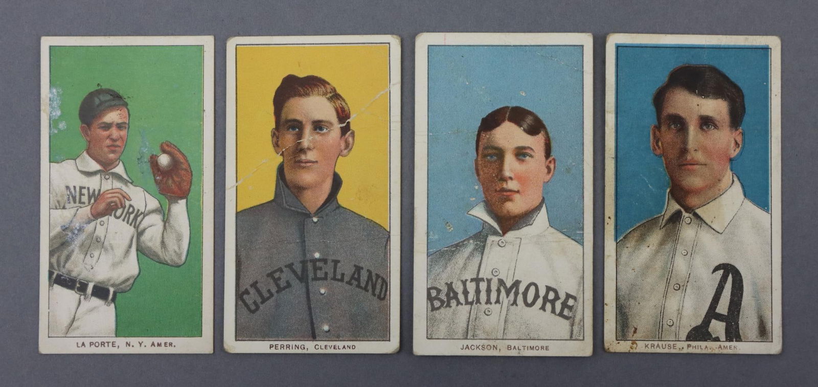 (4) 1909-11 T206 Sweet Caporal Baseball Tobacco Cards (1 of 17)
