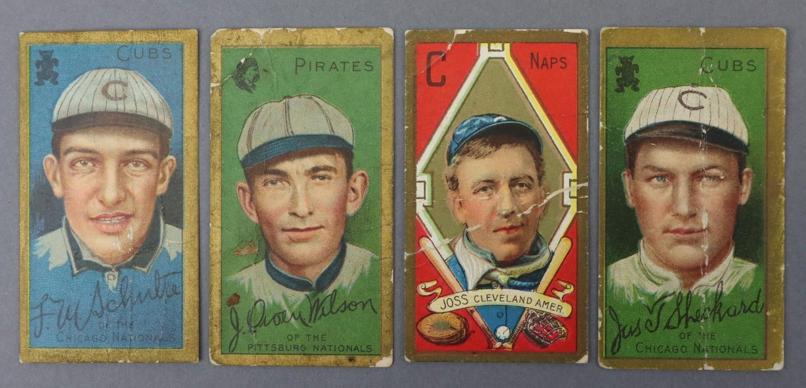 (4) 1911 T205 Gold Border Baseball Tobacco Cards (1 of 17)