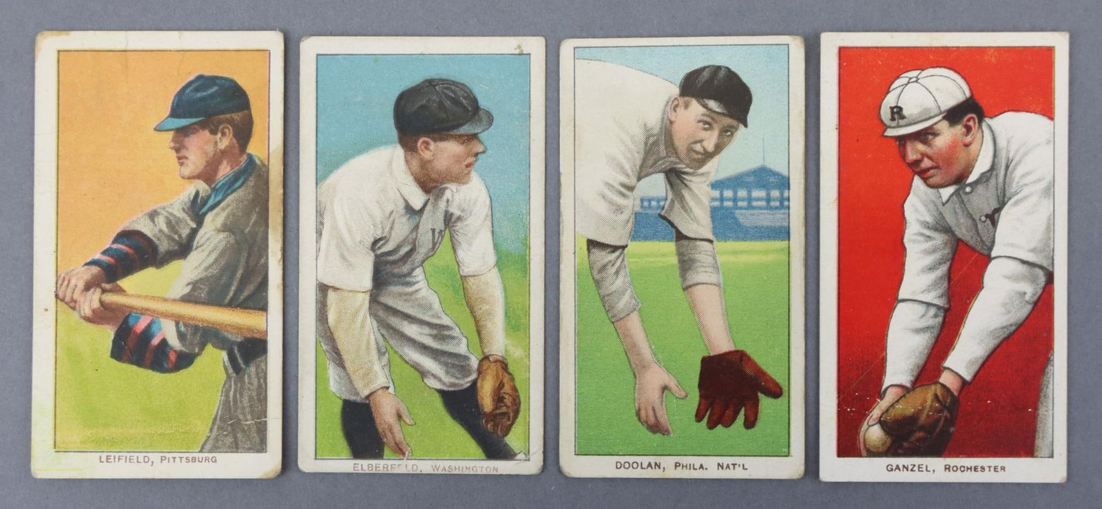 (4) 1909-11 T206 Piedmont Baseball Tobacco Cards (1 of 19)