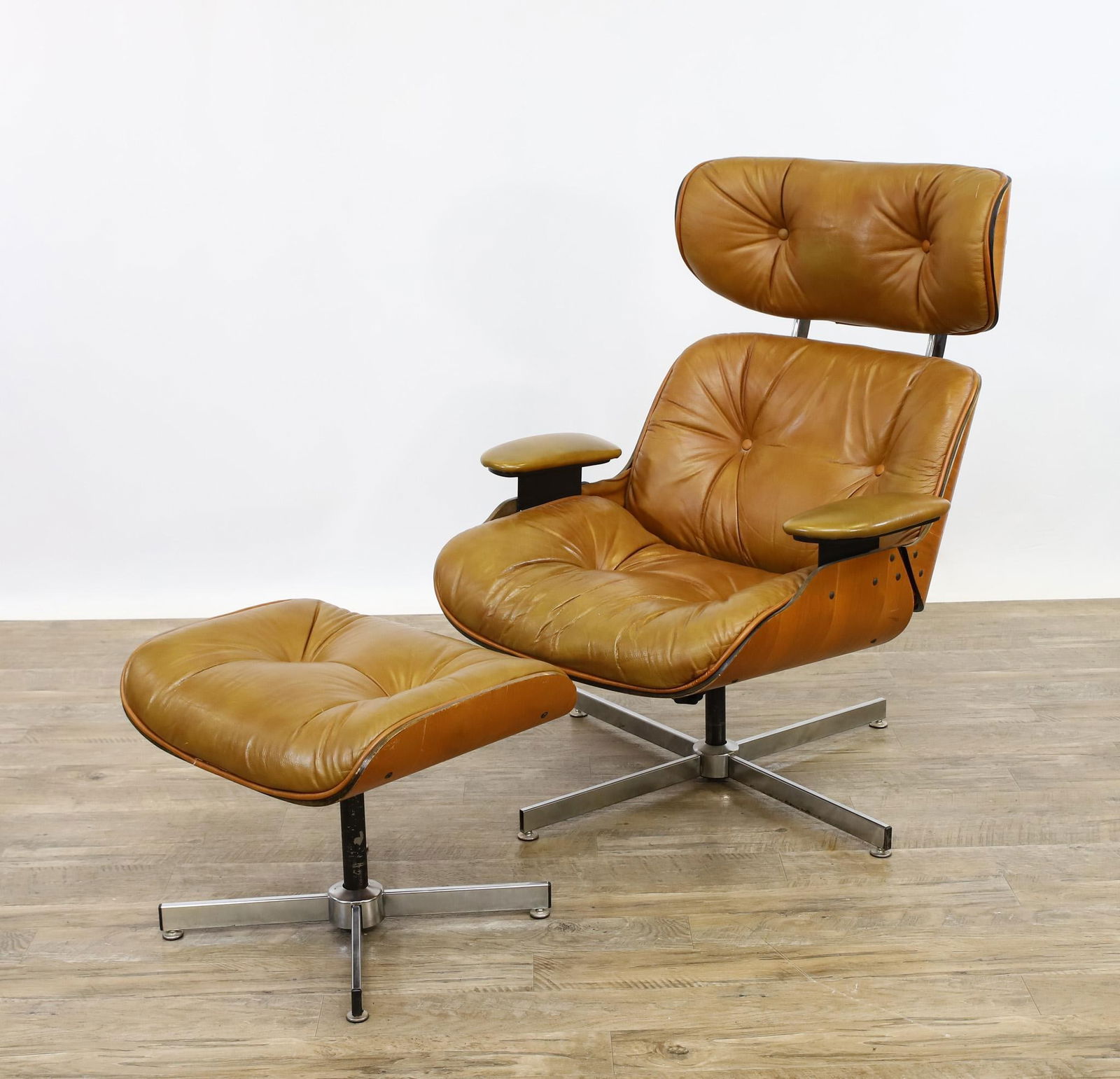 Selig Eames Style Lounge Chair and Ottoman (1 of 13)