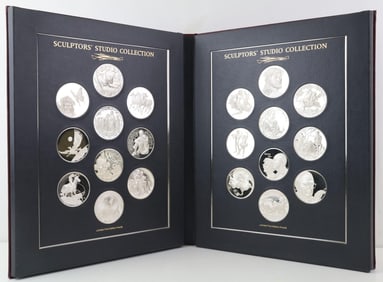 Franklin Mint Sterling Silver Sculptors Studio Medals (20)