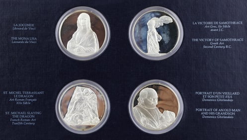Franklin Mint Sterling Silver Treasures of the Louvre Ingots (50)