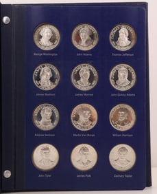 Franklin Mint Sterling Silver Presidential Commemorative Medals "American Express Edition" (36)