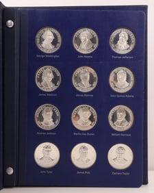 Franklin Mint Sterling Silver Presidential Commemorative Medals "American Express Edition" (35)