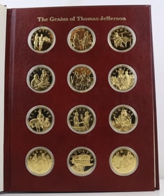 Franklin Mint Sterling Silver Genius of Thomas Jefferson Medals (12)
