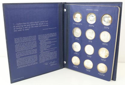 Franklin Mint Sterling Silver America in Space Medals (24)