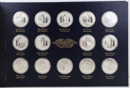 Franklin Mint Sterling Silver Official Signers Medals (56)