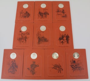 Franklin Mint Sterling Silver Patriots Hall of Fame Medals (20)
