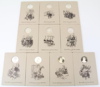 Franklin Mint Sterling Silver Patriots Hall of Fame Medals (18)