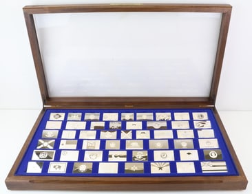 Franklin Mint Sterling Silver Flags of the States Ingots (50)