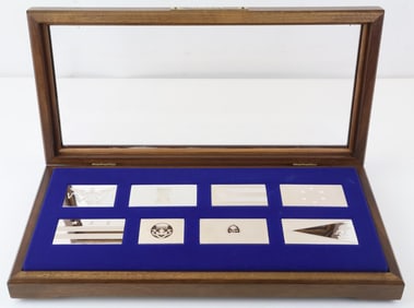 Franklin Mint Sterling Silver Flags of the US Territories Ingots (8)