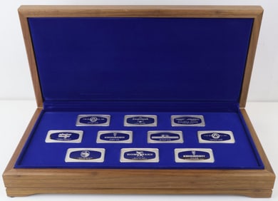Franklin Mint Fine Silver Great Western Mines Ingots (10)