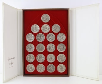 Franklin Mint Sterling Silver Parables of Jesus Medals (20)