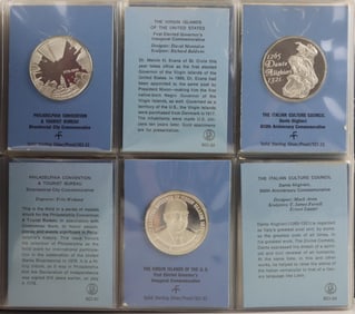 Franklin Mint Sterling Silver Special Commemorative Issues of 1971 (36)