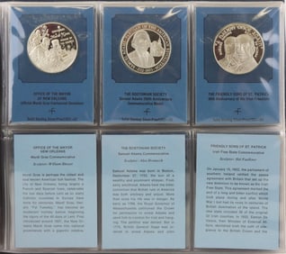 Franklin Mint Sterling Silver Special Commemorative Issues of 1972 (36)