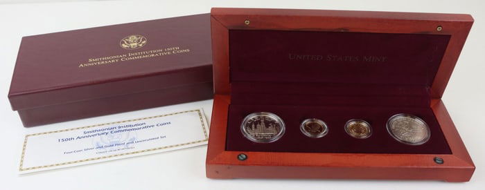 US Mint Smithsonian 150th Anniversary Coins