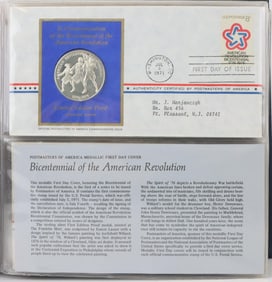 Postmasters of America Sterling Silver First Day Covers 1972 and 1974 (47)