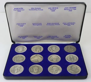 Metal Arts Co. Fine Silver Cavalcade of Sports 1967 Medals (12)