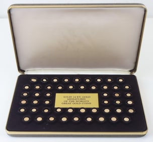 Franklin Mint 14k Gold Miniatures of the World's Great Coins (50)