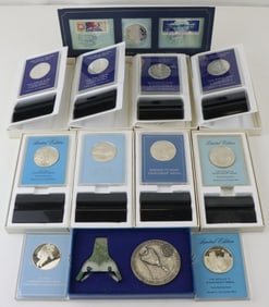 Space Program Fine and Sterling Silver Commemoratives (12)