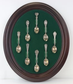 Franklin Mint Sterling Silver Love Spoons (8)