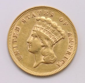 US 1878 $3 Gold Coin