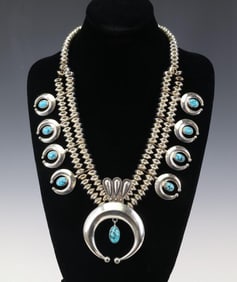 Sterling Silver Squash Blossom Necklace