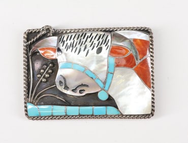 Helen & Lincoln Zunie, Zuni Sterling Silver Buckle