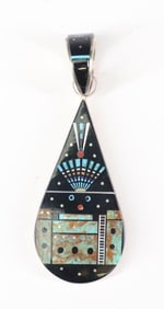 Sterling Silver Inlay Pendant