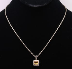 David Yurman Sterling Silver Necklace and Pendant