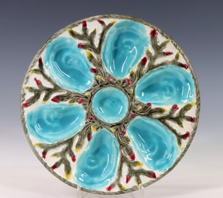 S. Fielding Majolica Oyster Plate