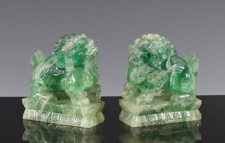 Chinese Fluorite Foo Dogs