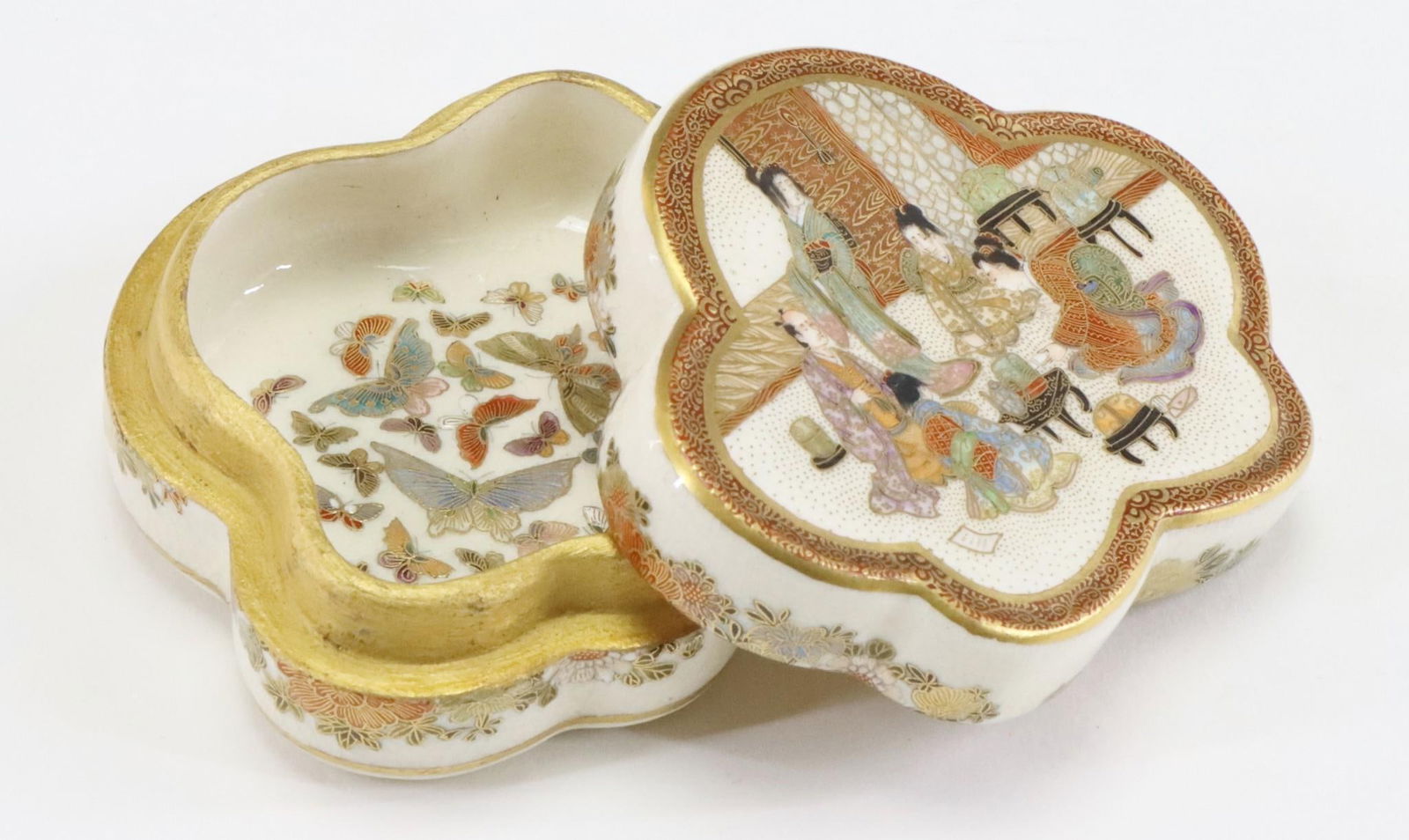 Kaizan Japanese Satsuma Pottery Box (1 of 9)