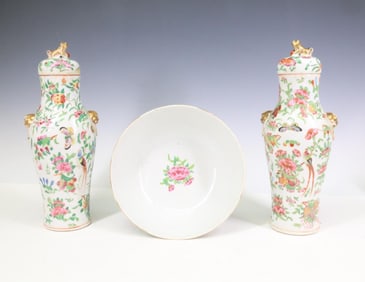 Chinese Rose Canton Porcelain Wares