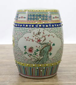 Chinese Famille Rose Porcelain Garden Stool