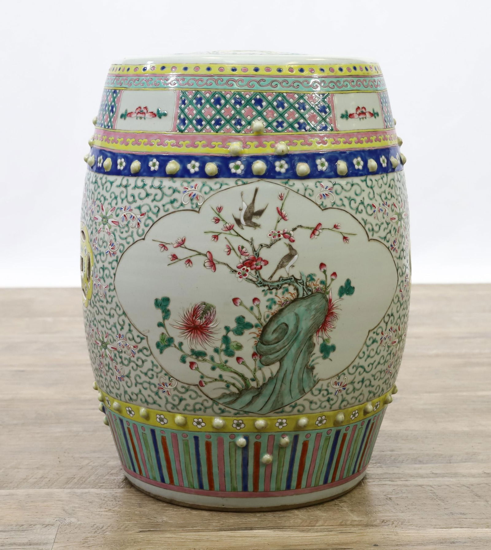 Chinese Famille Rose Porcelain Garden Stool (1 of 10)