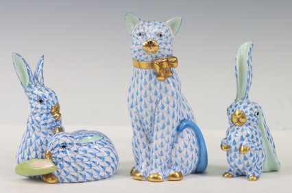 Herend Porcelain Animal Figurines