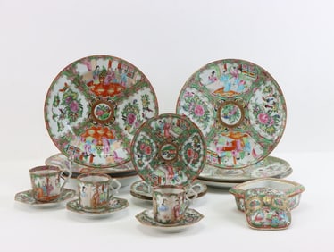Chinese Rose Medallion Porcelain Dishes