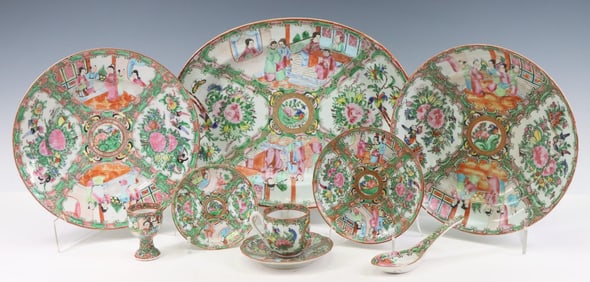 Chinese Rose Medallion Porcelain Dishes
